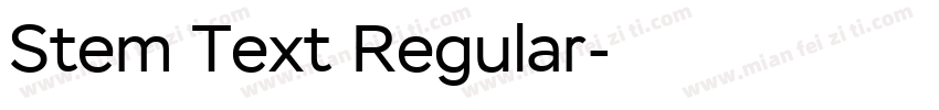 Stem Text Regular字体转换